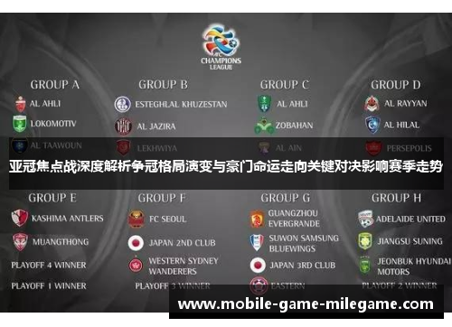 亚冠焦点战深度解析争冠格局演变与豪门命运走向关键对决影响赛季走势